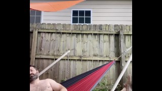 rex-mathews-risky-public-outdoors-strip-and-jerk-in-hammock-outside-neighbors-windows-on-busy-street